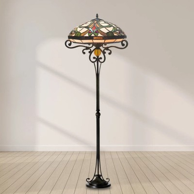 Libelle Tiffany Stehlampe Handarbeit Buntglas 16 Zoll Wohndeko