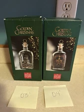 Holmegaard 2003 &2004 Juleflask Christmas Bottle