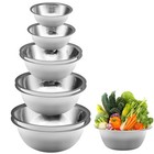 8 Pieces Mixing Bowls Set, Stainless Steel Mixing Bowls Kitchen Mixing Bowl N...