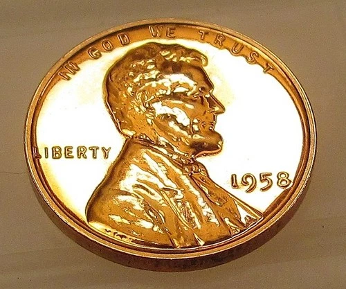 1958 Choice Proof  Lincoln Wheat Cent EYE CANDY Blazing Red Beauty #209 ~ 4