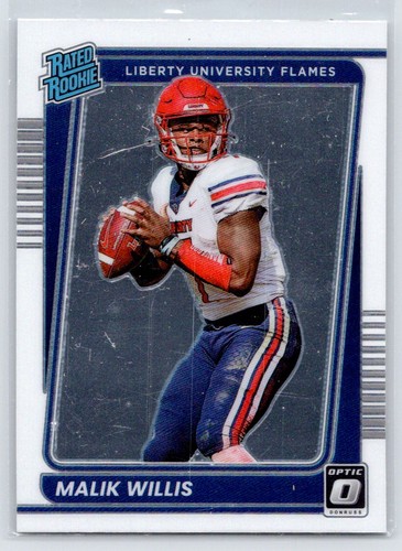 Malik Willis #9 2022 Panini Chronicles Draft Picks Donruss Optic Rated Rookie card