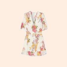 Reformation Monica Wrap Mini Dress Floral