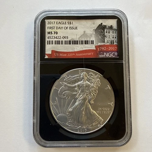 2017 AMERICAN SILVER EAGLE NGC MS70 FIRST DAY OF ISSUE