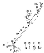 Genuine Mopar Exhaust Tailpipe 52122282AA