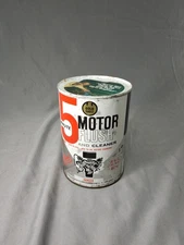 Vintage Metal GOLD EAGLE Oil CO. Can 5 Minute MOTOR FLUSH  & CLEANER ~ empty