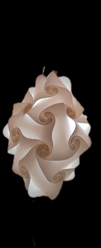 Art Deco White Puzzle Lamp By Bzwoyk Lighting Decor -Illuminates & Adds Embiance - Picture 11 of 12
