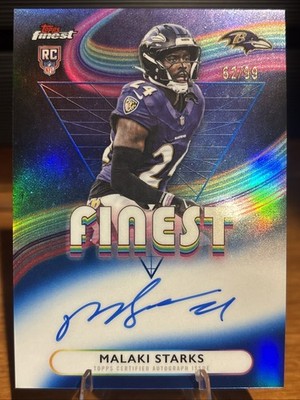 2025 Topps Finest - Rookie Finest Autographs Malaki Starks #RFA-MS Blue...