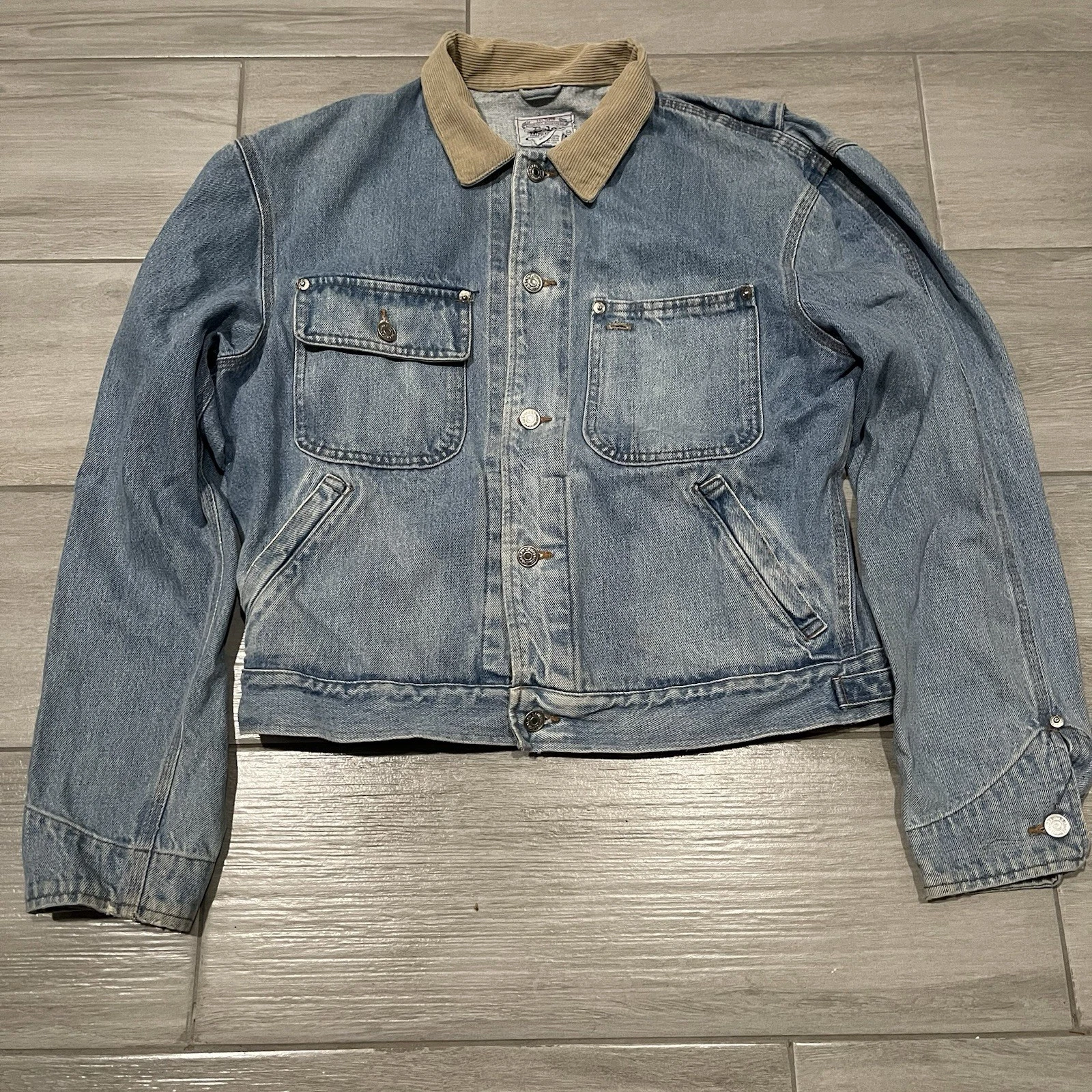 Vintage Polo Ralph Lauren Indian Head Chief Denim Jacket Mens Medium Seminole - product detail image 2