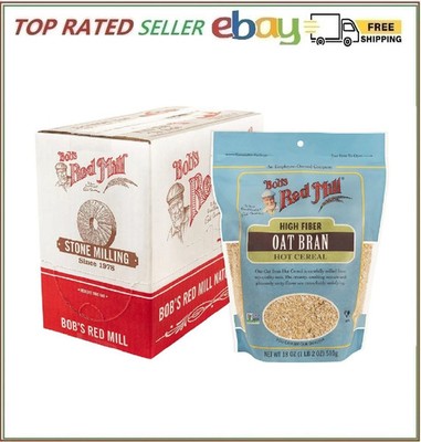 Bob's Red Mill Oat Bran, 18oz (Pack of 4) - Non GMO, Vegan, Kosher