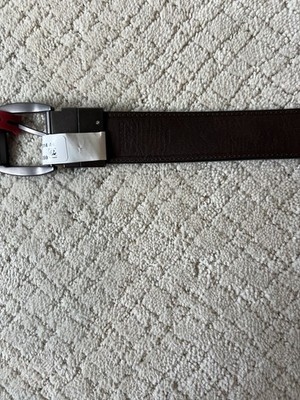 Levi's Men's Brown Black Adjustable Buckle Dress Belt Size 44