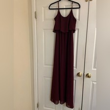 Show me your Mumu Burgundy spaghetti strap Maxi Dress XS