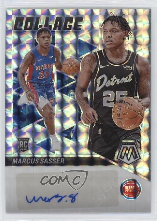 2023-24 Panini Mosaic Collage Marcus Sasser #CM-SAS Rookie Auto RC 6o3