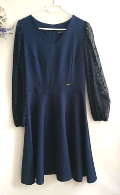 Beata Majer Damen Kleid Gr. 36 /38 S M, Party Elegant, marineblau, Neu