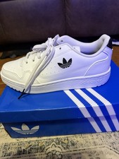 New adidas Youth NY 90 J - Unisex Shoes / White  Black Sneakers - US 4.5Y/6 Wmn