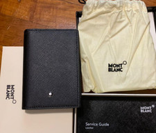Montblanc Sartorial Black Leather 4CC Mini Wallet Card Holder MB113223 New