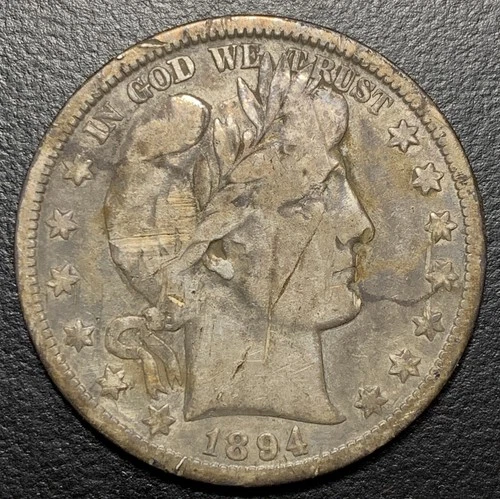 1894 O Barber Silver Half Dollar New Orleans Mint 50c 90% Coin Better Date VG