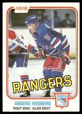 1981-82 O-Pee-Chee Vintage OPC Set Break Anders Hedberg New York Rangers #225