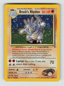 Brock's Rhydon 2/132 Gym Heroes Holo Rare