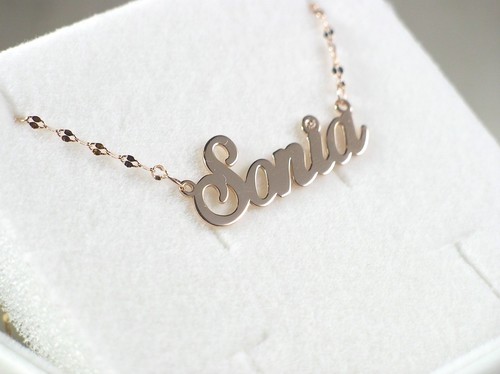 Collana con nome in Oro Giallo o Bianco 18 carati REALIZZIAMO TUTTI I NOMI - Foto 8 di 13