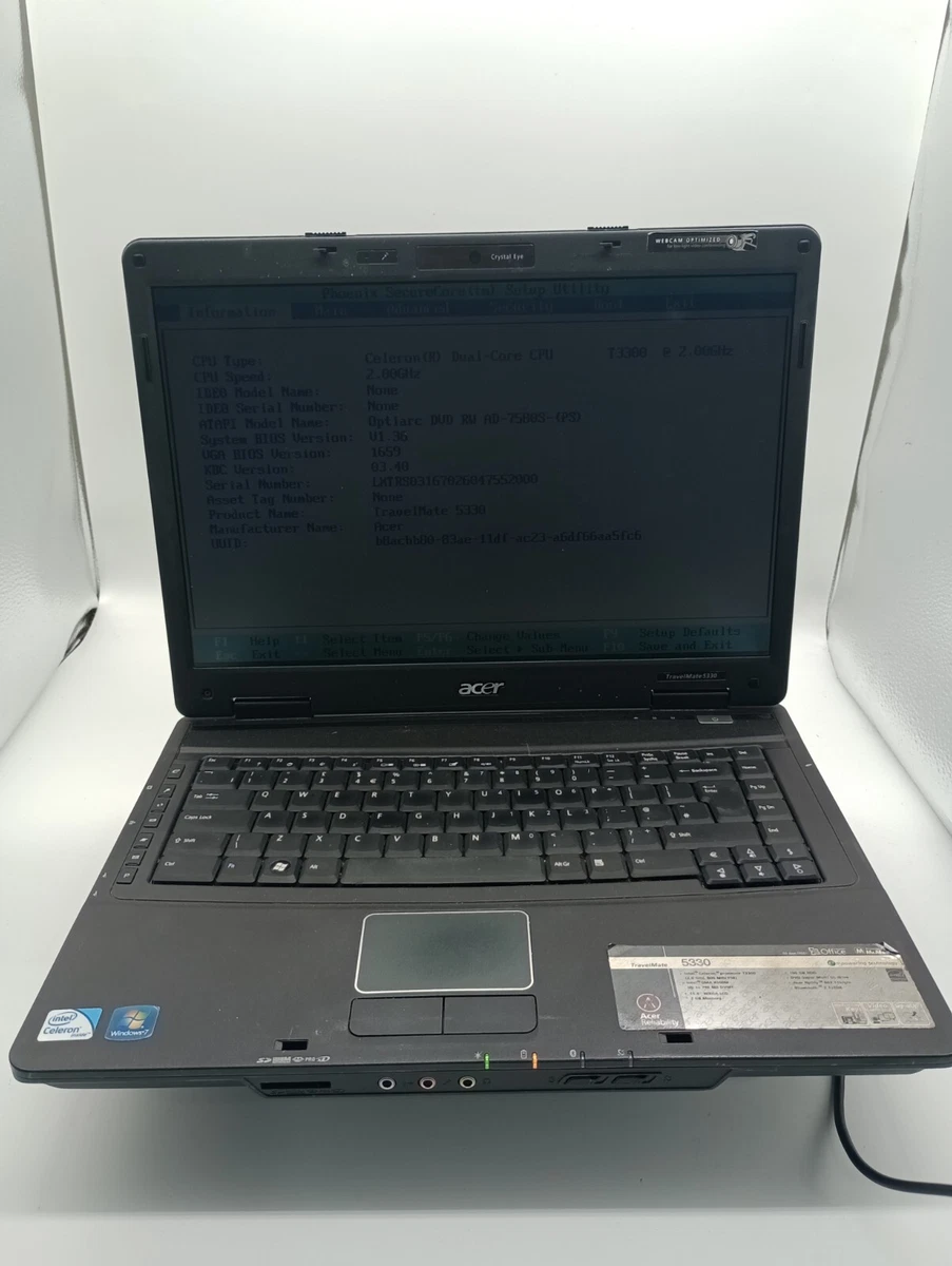 win10デュアルコアノートパソコン Acer TravelMate 5330 Acer TravelMate Intel Celeron PC Laptops & Netbooks for Sale