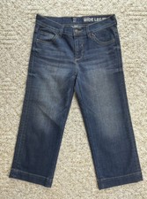 New York  Co. Women's Size 0 Low Rise Denim Wide Leg Crop Capri Jeans  28x22 