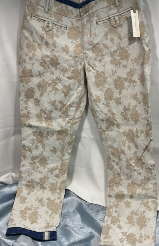 Anthropologie beige Denim Rose Charlie trouser Jeans Size 6