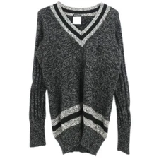 Chanel Long Sleeve Top Sweater Gray 96A #42 175548