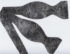 Snake Bow tie, Black  Silver Snake Print, Wild Exotic Animal, Self-tie Bow tie