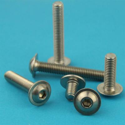 Linsenschrauben Flansch ISO DIN 7380-2 Edelstahl A2 V2A Innensechskantschrauben
