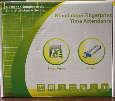 Acroprint 010276000 BioTouch Time Clock. Opened To Show Content (4-1)