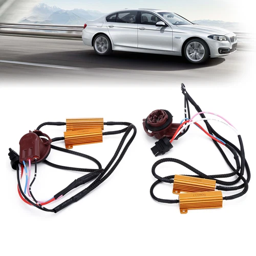 2pcs 3157A LED Decoder 50W Load Resistor Flash Error Canceller For Car