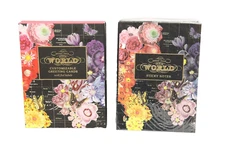 Galison Gift Set New Stationery Greeting Cards Sticky Notes Floral Butterfly