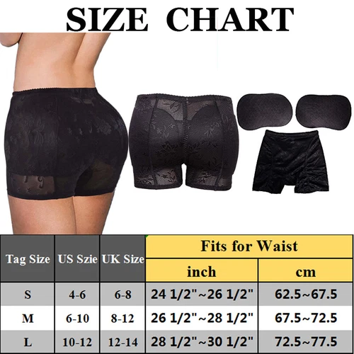 FAKE ASS Butt and Hip Enhancer Booty 4 Pads Underwear Pants Women Body Shaper US - Picture 29 of 35