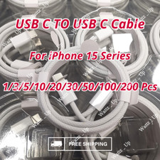 USB C to USB C Cable Fast Charger Type C Charging Cord Lot For Android iPhone 15