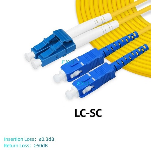 LC to LC SC FC ST UPC Duplex SM OS2 Fiber Optic Patch Cord 20m 25m 30m 50m 100m - Picture 11 of 17