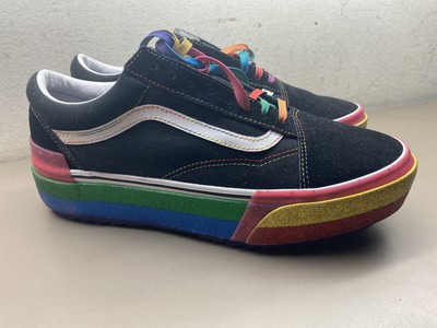 vans glitter platform shoes