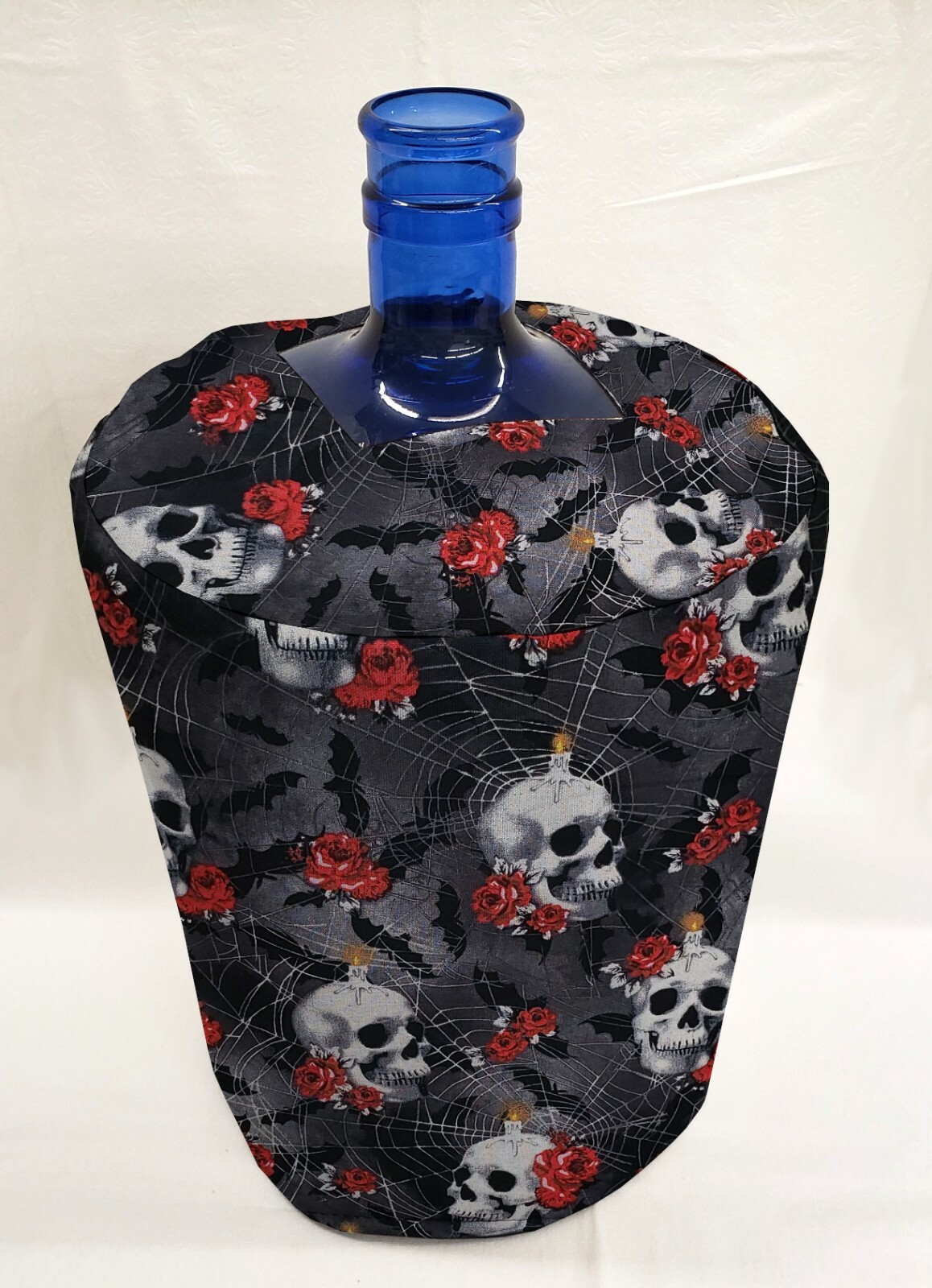 Skulls Webs & Roses Water Bottle Cover for 3 or 5 Gallon Bottles