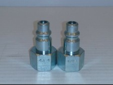 FOSTER 43-4 QUICK COUPLER PLUG, 3/8 NPT, AIR  WATER HOSE FITTING LOT OF 2 NNB