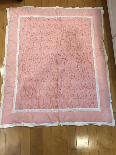 New The Peanut Shell Pink White Stars Kids Baby Quilt Blanket - 第 2/3 張圖片