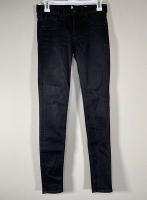 Rag Bone Skinny Denim Jean Legging Women 26 Black Distressed Casual Pants  USA