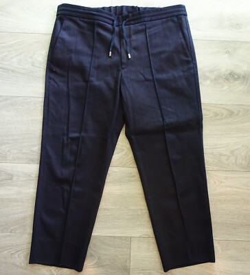 STEFANO RICCI PANTS 58 pant cotton navy dark blue made in italy 2xl xxl 3xl xxxl