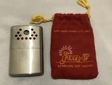 Vintage Jon-e Standard Size Hand Warmer Refillable Reusable with Pouch