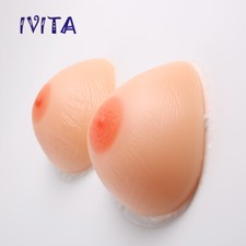 E Cup Triangle Self-adhesive Silicone Breast Forms Transgender Boobs Enhancers