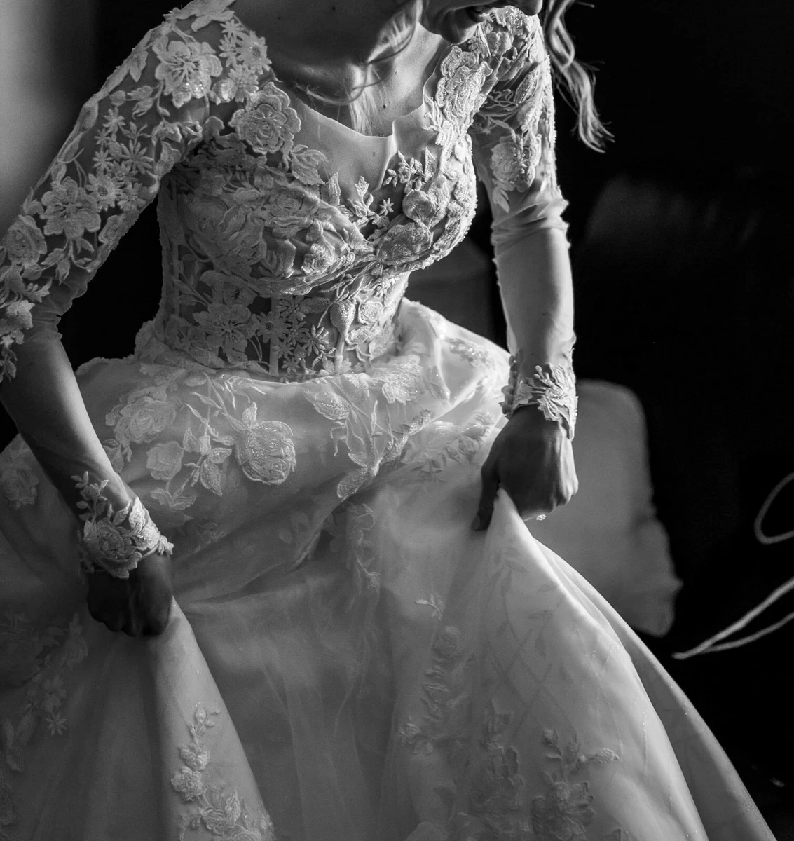 long sleeve asymmetrical wedding dress Wedding Dresses Lace Long Our showstopping #GALA407 is a whimsical asymmetrical A-line wedding dress with one sleeve a b