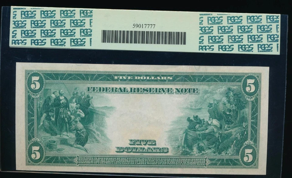 AC Fr 851a 1914 $5 New York FRN PCGS 64 PPQ - Image 2 of 2