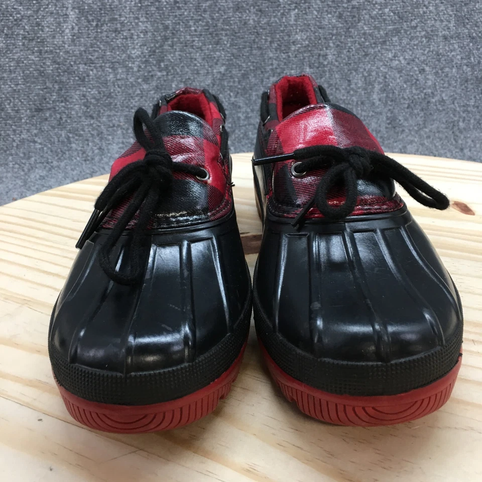 Sugar Rain Duck 靴子女式 10 Swippery 黑色系带舒适圆头 — 第 4/4 张图片