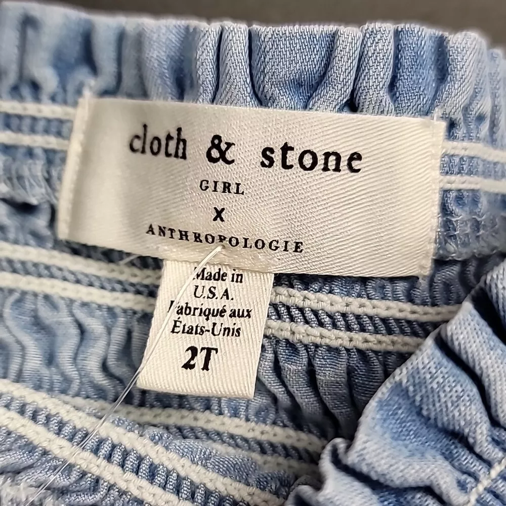 Anthropologie Childrens Kids Girls Cloth Stone Denim Romper