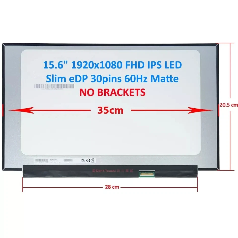 KL.1560E.017 NV156FHM-N48 V8.1 OEM ACER LCD Screen 15.6 FHD AN515-54-599H N18C3 - Image 3 of 4