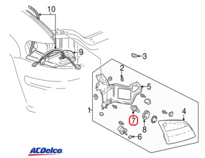 Original GM/ACDelco 9441731 Glühlampe Hauptscheinwerfer BUICK CHEVROLET CHRYSLER