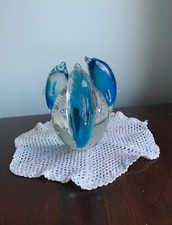 Heavy Duty Glass Dolphins Embracing Sphere Decoration